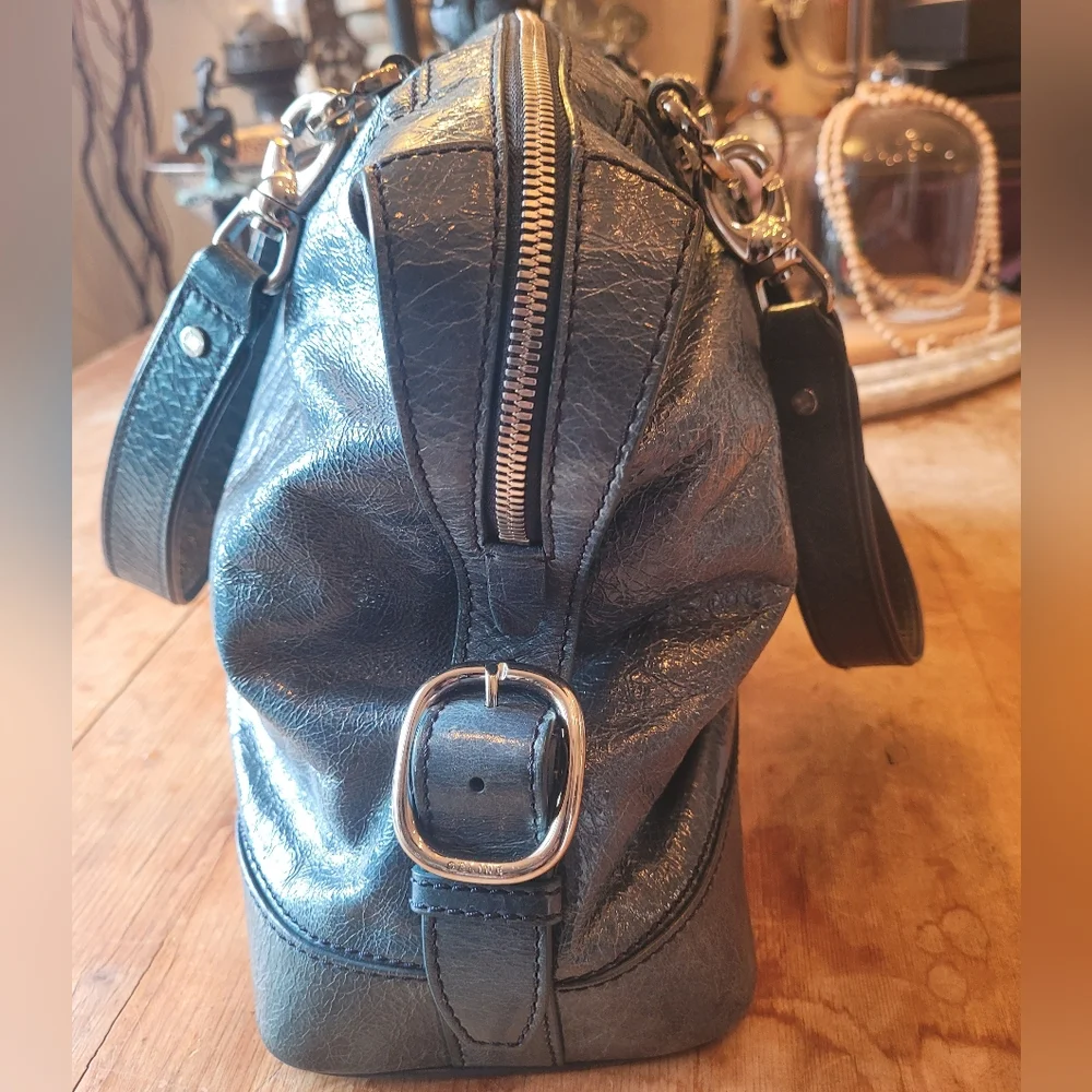 CELINE Shoulder Leather Blue Bag